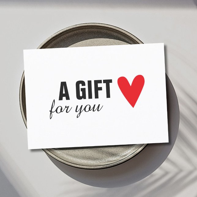 Elegantes Geschenkgutschein für Rotes Herz Rabattkarte (Von Creator hochgeladen)