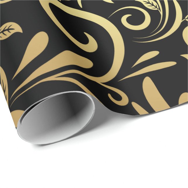 Elegantes Geschenkpapier mit schwarzem Hintergrund (Von Creator hochgeladen)