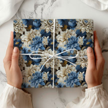 Elegantes Geschenkverpackungspapier mit floralem M