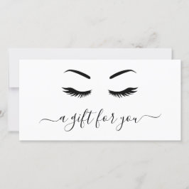 Elegantes Geschenkzertifikat Minimalistisch Lashes