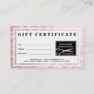 Elegantes Geschenkzertifikat Rabattkarte