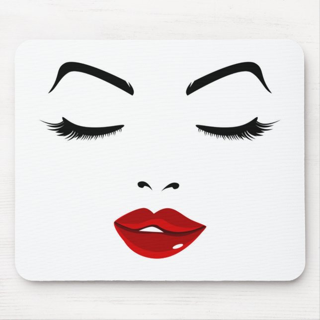 Elegantes Gesicht Mousepad (Vorne)