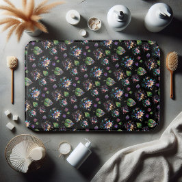 Elegantes gestanztes Glas Chic Floral Muster Badematte