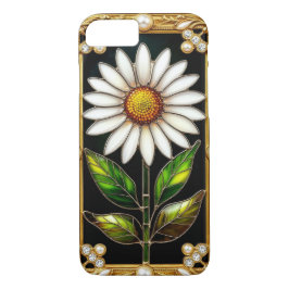 Elegantes gesteinigtes Glas Daisy Artwork Case-Mate iPhone Hülle