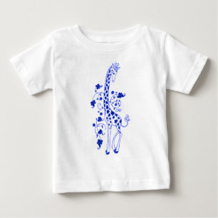 Elegantes Giraffen-T-Shirt für Kind~Blue Baby T-shirt