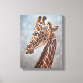Elegantes Giraffenporträt Gemälde Klein Leinwanddruck