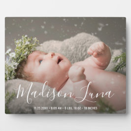 Elegantes Girl Birth Kinderzimmer New Baby Foto Fotoplatte