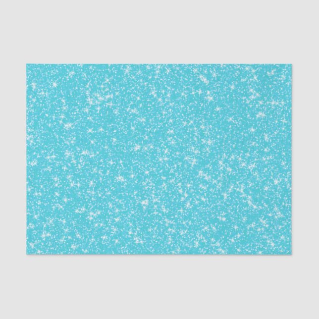 Elegantes Girly Glitzer Aquamarines Design Seidenpapier (Vorderseite)