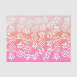 Elegantes Girly Gradient Ananas Muster farbig Seidenpapier
