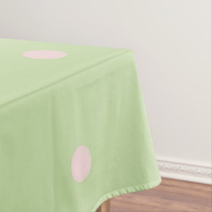 Elegantes, girly-grünes und rosa Punkte-Muster Tischdecke
