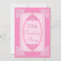 Elegantes, Girly Rosa-30. Geburtstag