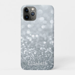 Elegantes, girly Silber Glitter Bokeh - Personalis Case-Mate iPhone Hülle