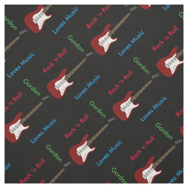Elegantes Gitarrendruckgewebe Stoff (Muster)