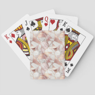 Elegantes Glam Rose Gold Agate Marble Muster Spielkarten