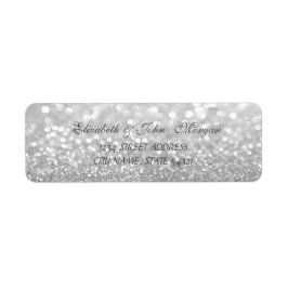 Elegantes Glamour-Glittery-Bokeh-Adresslabel