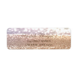 Elegantes Glamour-Glittery-Bokeh-Adresslabel
