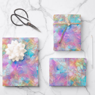 Elegantes, glänzendes Muster: hell Geschenkpapier Set