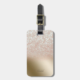 Elegantes Glitter Bokeh Ombre - Personalisiert Gepäckanhänger