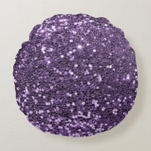 Elegantes Glitter-Textur-Design Rundes Kissen