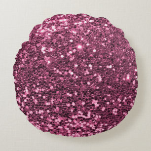 Elegantes Glitter-Textur-Design Rundes Kissen