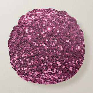Elegantes Glitter-Textur-Design Rundes Kissen