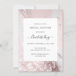 Elegantes Glitzer Brautparty Einladung