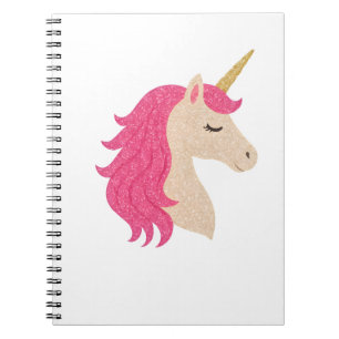 Elegantes Glitzer-Einhorn mit funkelndem Stil Notizblock