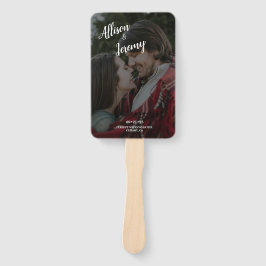 Elegantes Glitzer Rose Gold Foto Hochzeitsprogramm Fächer