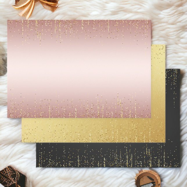 Elegantes Glitzer Wrapping Paper Flat Sheet Set vo Geschenkpapier Set (Von Creator hochgeladen)