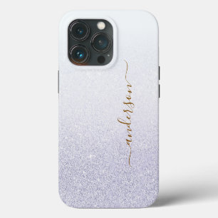Elegantes glitzerndes monogrammiertes Name Case-Mate iPhone Hülle