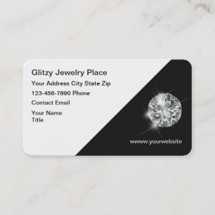 Elegantes glitzerndes Schmuckthema Visitenkarte