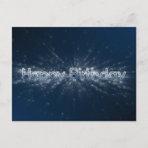 Elegantes Glück zum Geburtstag funkelnde Partikel Postkarte