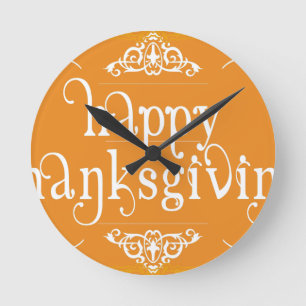 elegantes glückliches Dankeschön Runde Wanduhr