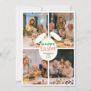 Elegantes glückliches Ostereier Familie 4 Foto Feiertagskarte