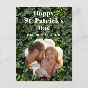 Elegantes Glückskleeblatt Foto St. Patrick's Day Feiertagspostkarte