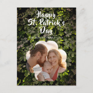 Elegantes Glückskleeblatt Foto St. Patrick's Day Feiertagspostkarte