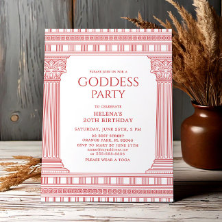 Elegantes Goddess Party laden in Rosa ein Einladung