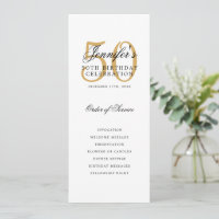 Elegantes Gold 50. Geburtstagsparty-Programm mit M