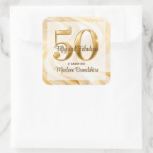 Elegantes Gold 50 und Fantastischer Geburtstag