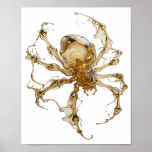 Elegantes Gold ABSTRACT ART Design Poster