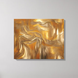 Elegantes Gold Abstrakt, Opulentes Design Leinwanddruck