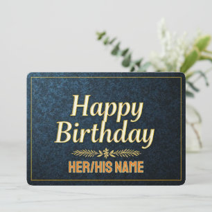 Elegantes Gold Alles Gute zum Geburtstag Karte