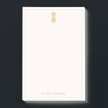 Elegantes Gold Ananas Notepad Post-it Klebezettel<br><div class="desc">Elegante Ananas aus Gold. Für zusätzliche Match-Marketing-Materialien,  individuelle Gestaltung oder Logo-Anfrage,  kontaktieren Sie mich bitte unter maurareed.designs@gmail.com und ich werde innerhalb von 24 Stunden antworten. Für den Versand,  Fragen und Preise der Karten wenden Sie sich bitte direkt an Zazzle.</div>