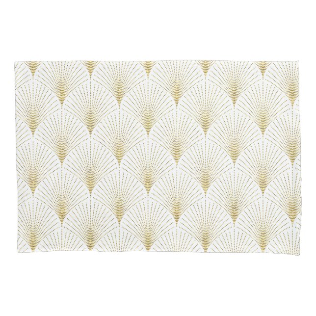 Elegantes Gold Art-Deko Geometrisches Muster Kissenbezug (Vorderseite)