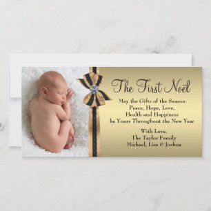 Elegantes Gold Babys erstes Weihnachten