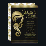 Elegantes Gold Beauty Girl Frische Pasta machen Sa Einladung<br><div class="desc">Anpassen für jedes Ereignis</div>