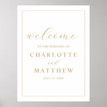 Elegantes Gold Begrüßungspapier