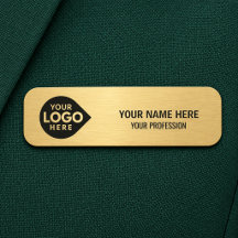 Elegantes Gold Benutzerdefiniertes Logo Hier Mitar