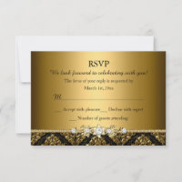 Elegantes Gold & Black Damask UAWG