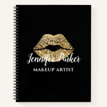 Elegantes Gold Black Makeup Artist Business